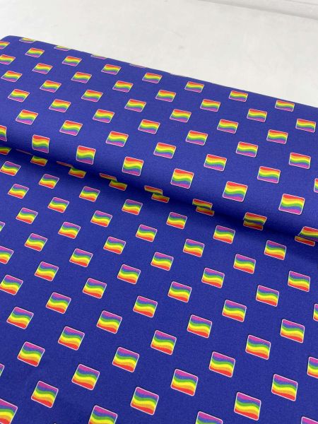 Baumwolljersey Digitaldruck Rainbow-Flag