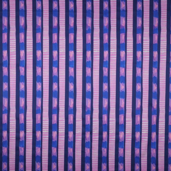 Baumwoll Satin Nerida Hansen Digital Stripe Cobalt