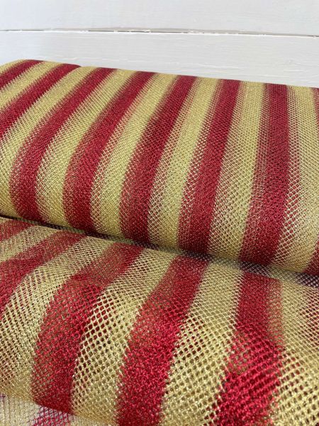 Dekostoff Tüll Rot/Gold