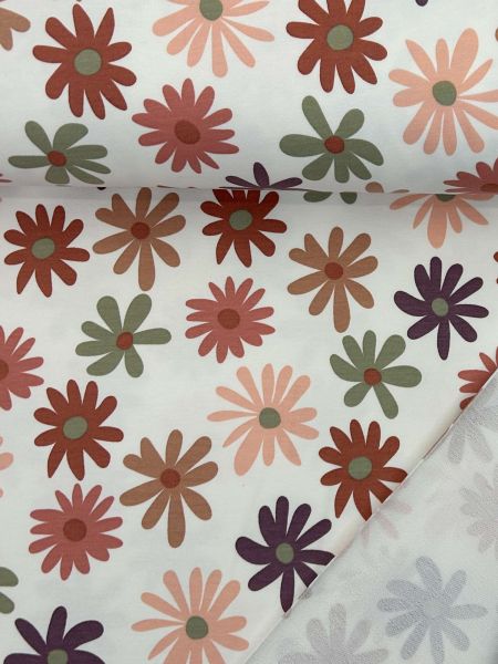 French Terry Herbstblumen