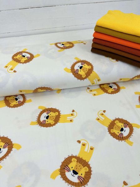 Baumwolljersey Löwe