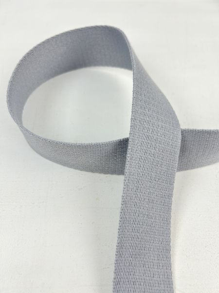 Gurtband Baumwoll-Optik 4cm Silber