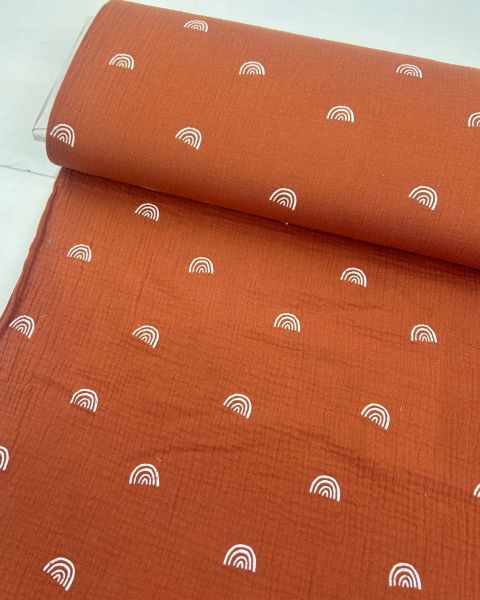 Musselin Regenbogen Terracotta