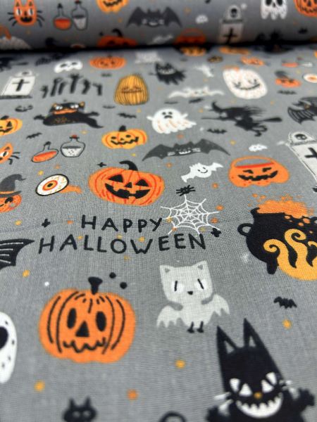 Baumwoll-Webware Happy Halloween