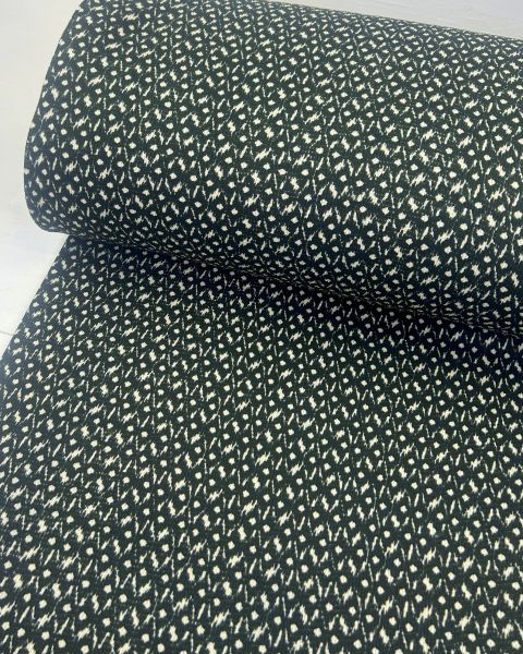 Baumwoll-Jacquardjersey Ikat Dunkelgrün