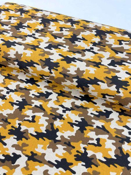 Canvas Baumwolle Camouflage Senfgelb