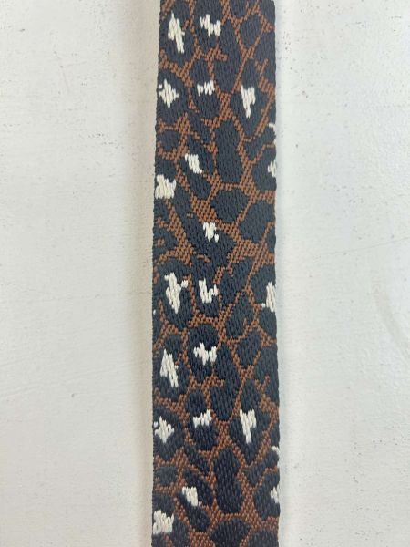 Gurtband 4cm LEO Doubleface Braun
