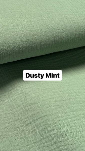Musselin UNI Dusty Mint