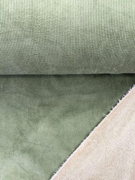 Cord Teddyplüsch Khaki