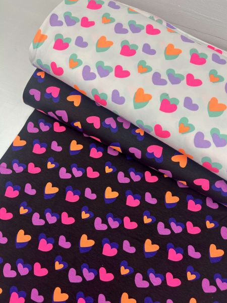 Baumwolljersey DIGITAL Herzen