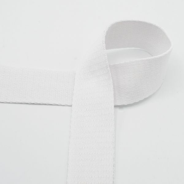 Gurtband Baumwoll-Optik 4cm Weiß