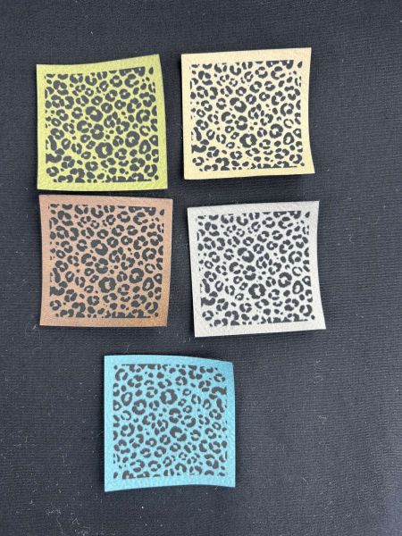 Kunstleder Label Leo Quadrat