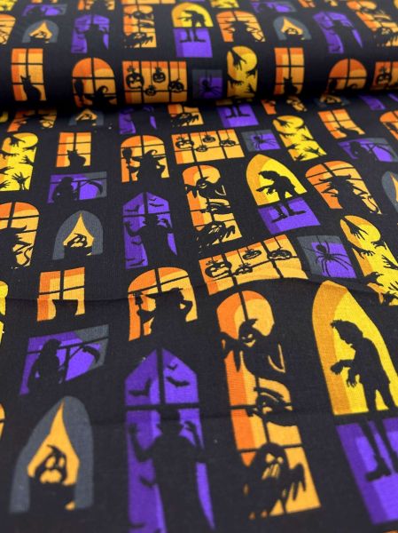Baumwoll-Webware Halloween Grusel