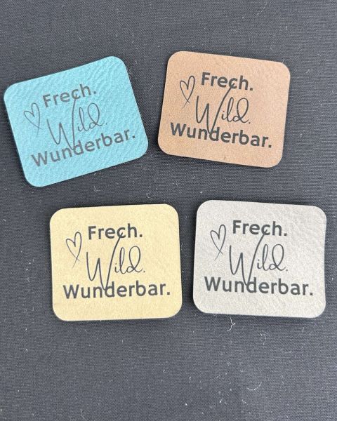 Kunstleder Label Frech&Wild&Wunderbar