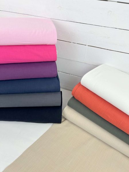 Baumwoll Leinen Mix Uni