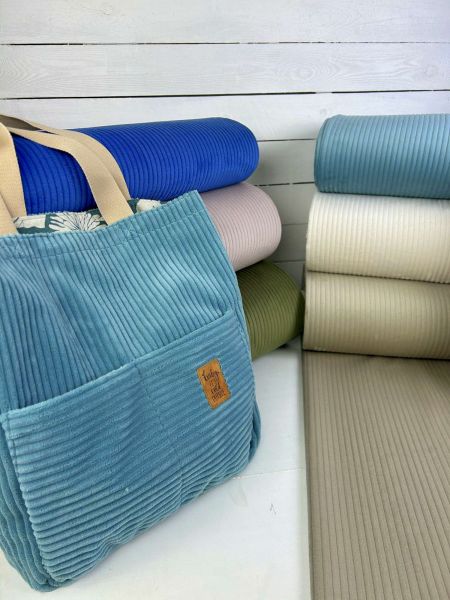 Taschencord Polsterstoff Schmale Rippe
