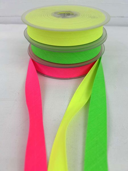 Baumwoll-Schrägband 2cm NEON