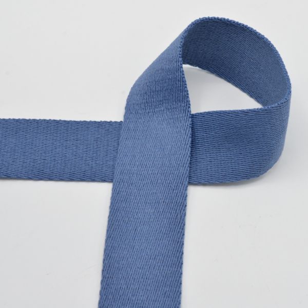 Gurtband Baumwoll-Optik 4cm Jeansblau