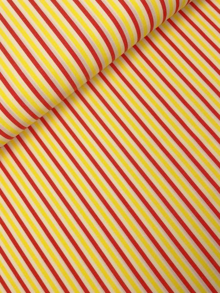 Dekostoff bunte Streifen schmal Gelb/Rot