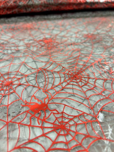 Tüll Spinnennetz Rot