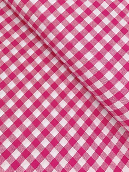 Baumwolle Karo 1cm Pink10