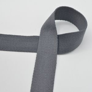 Gurtband Baumwoll-Optik 4cm Grau