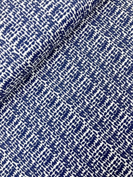 Baumwoll Elastik Blaues Muster
