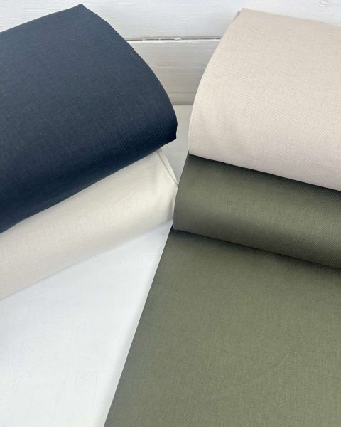 Leinen Baumwoll Twill Uni