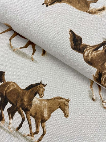 Canvas Stoff Baumwolle Pferde