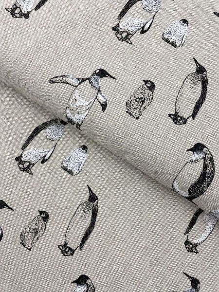 Canvas Stoff Baumwolle Pinguin