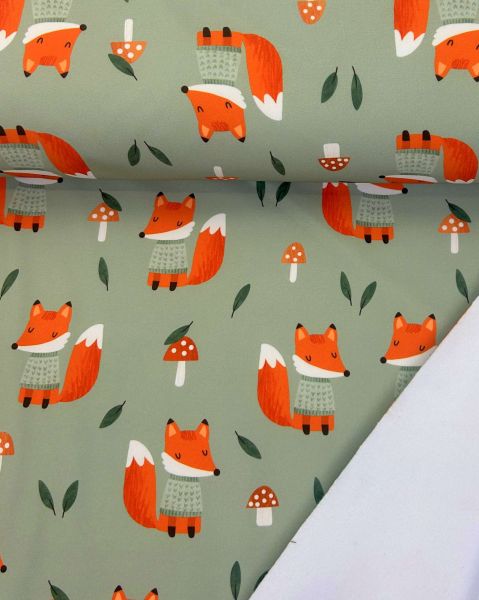 Softshell DIGITALDRUCK Fuchs Dusty Mint