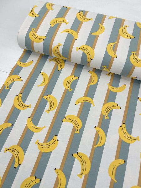Baumwolljersey Früchte BANANE