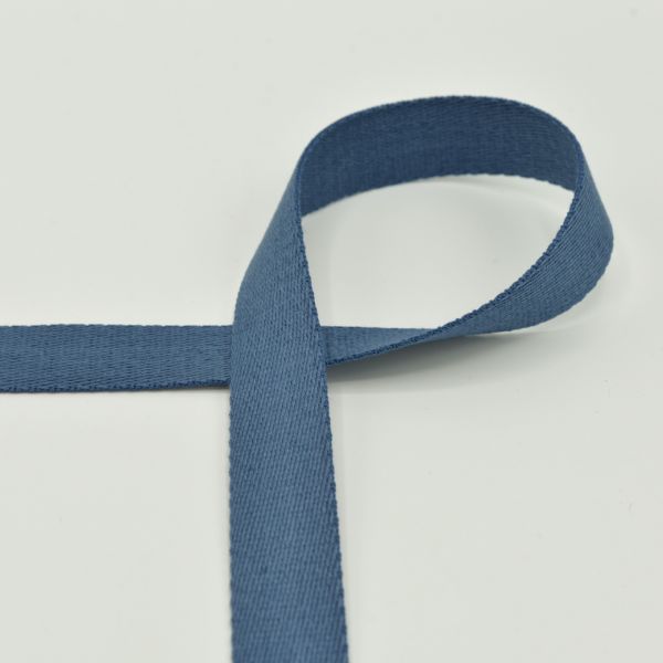 Gurtband Baumwoll-Optik 2,5cm Jeansblau