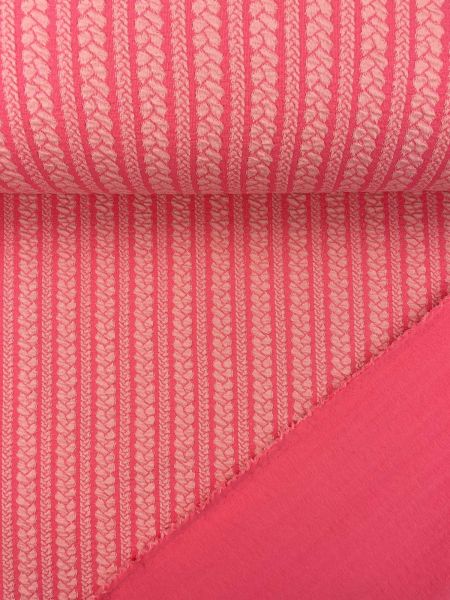 Jacquard-Sweat Zopf Koralle