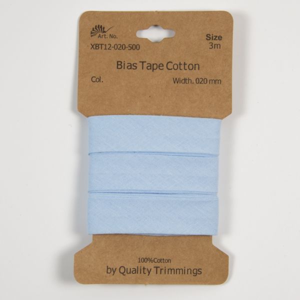 Schrägband Baumwolle Hellblau