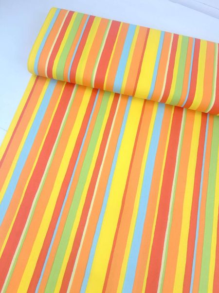 Baumwollstoff Streifen Summer Stripes Bunt