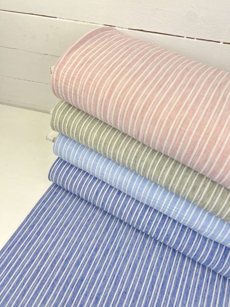 Leinen Look Kleiner Streifen