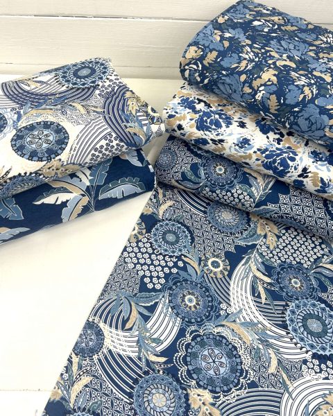 Viskose Jersey Blau
