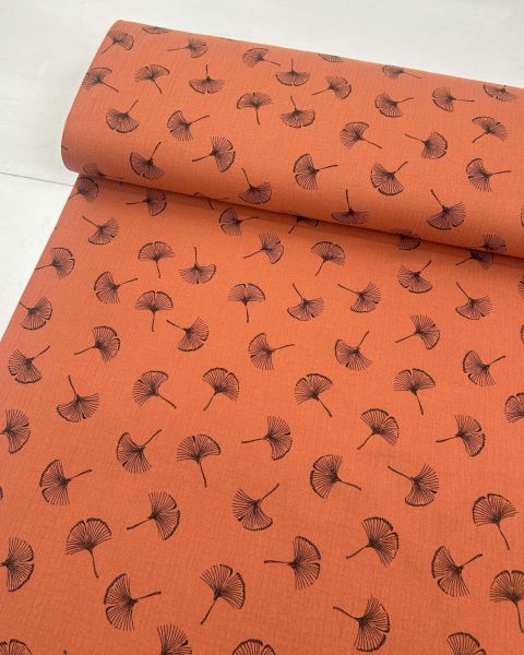 Musselin Ginkgo Terracotta