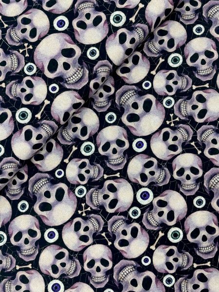 Baumwolle Halloween Totenkopf & Auge